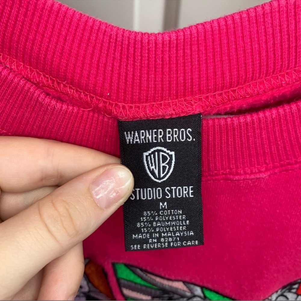 Warner Bros. Bugs Bunny Pink Crewneck Sweater - Picture 3 of 4